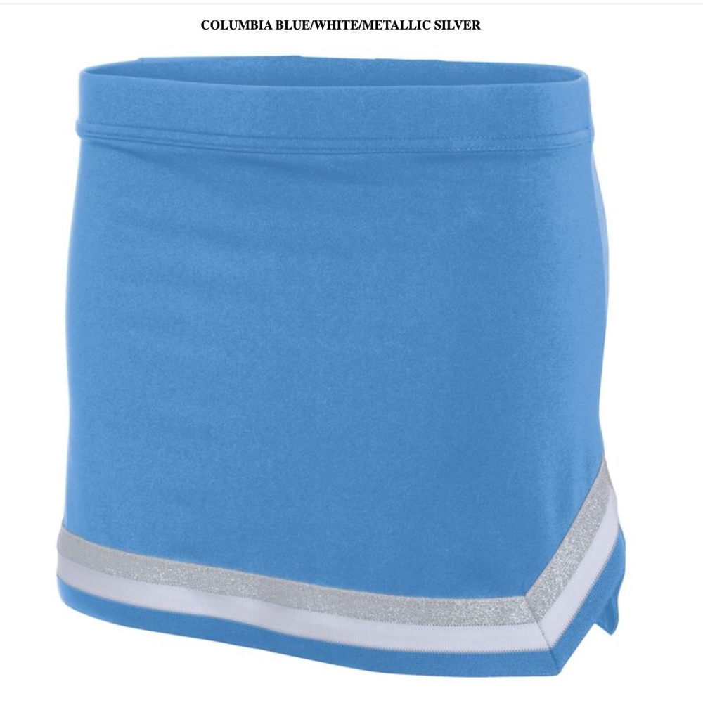 NWOT Augusta Sportswear Ladies/Girls Columbia Blue Pike Cheer Skirt (L)